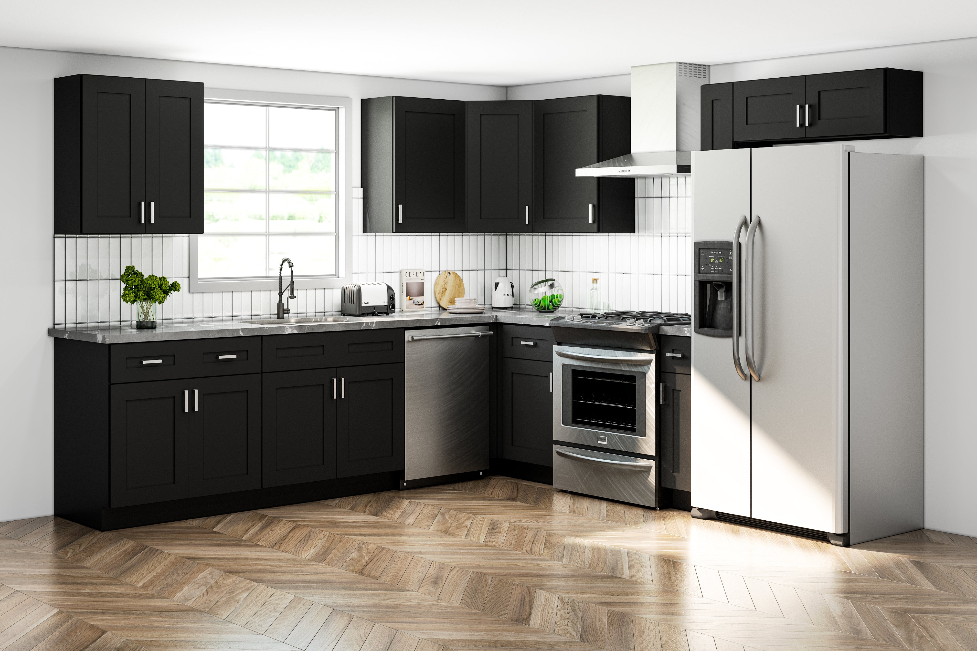 10 X 10 Onyx Black Shaker Kitchen